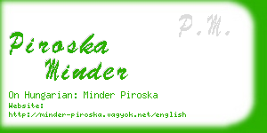 piroska minder business card